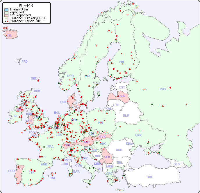 European Reception Map for AL-443