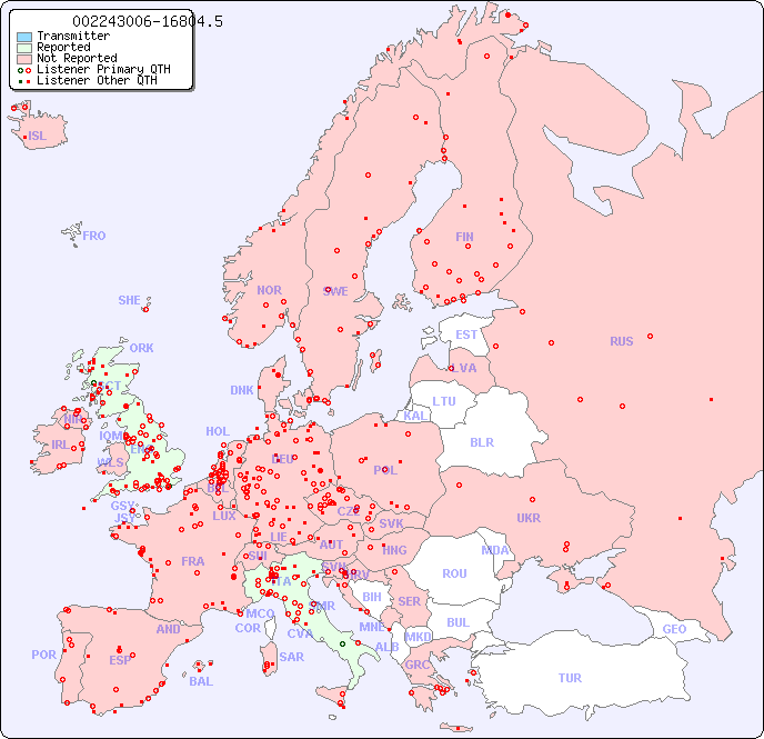 European Reception Map for 002243006-16804.5