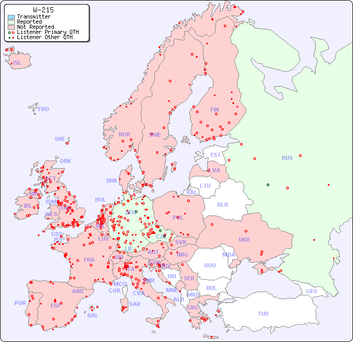 European Reception Map for W-215