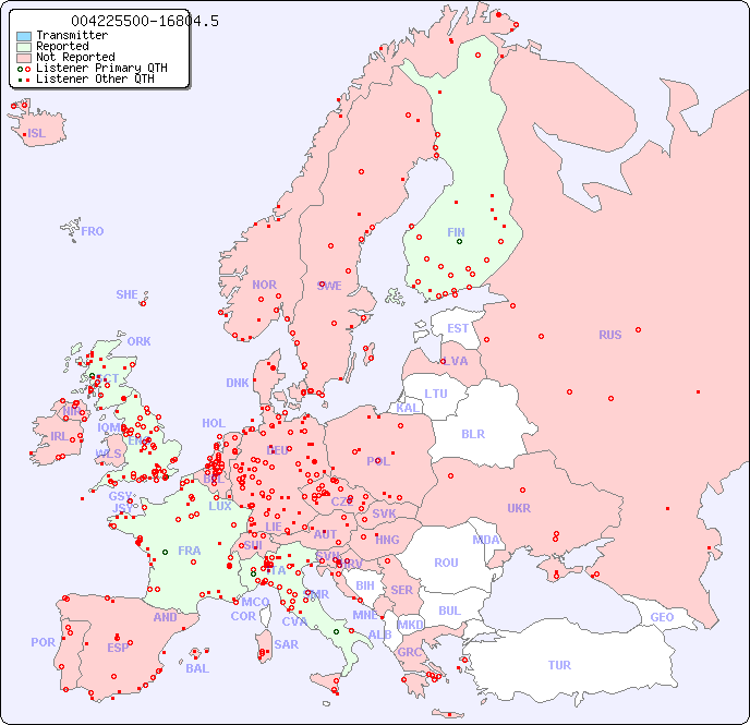 European Reception Map for 004225500-16804.5