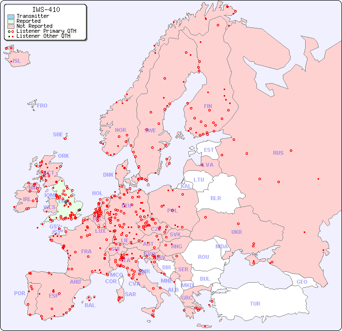 European Reception Map for IWS-410