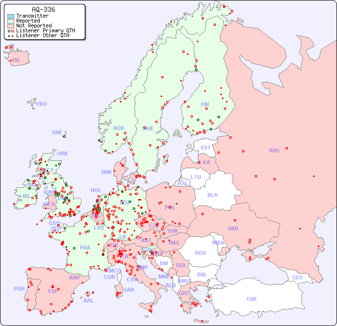 European Reception Map for AQ-336