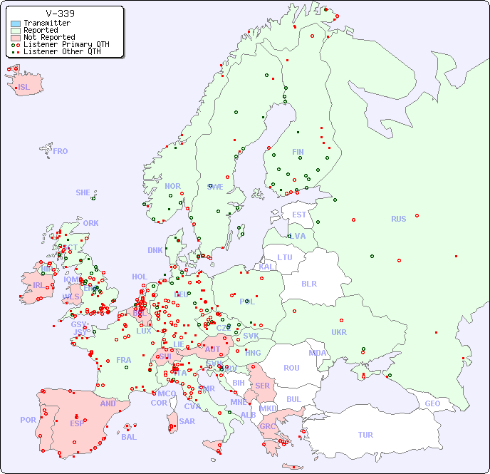 European Reception Map for V-339