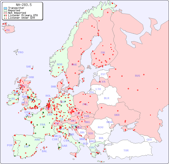 European Reception Map for NA-283.5