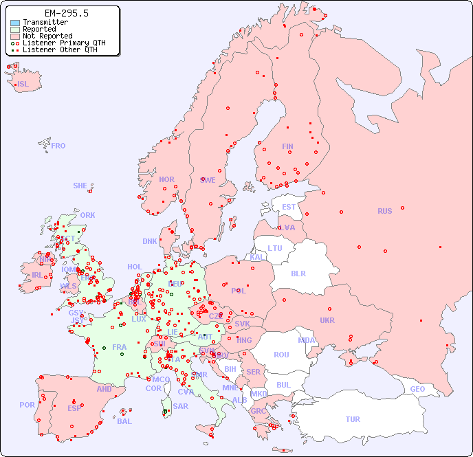 European Reception Map for EM-295.5