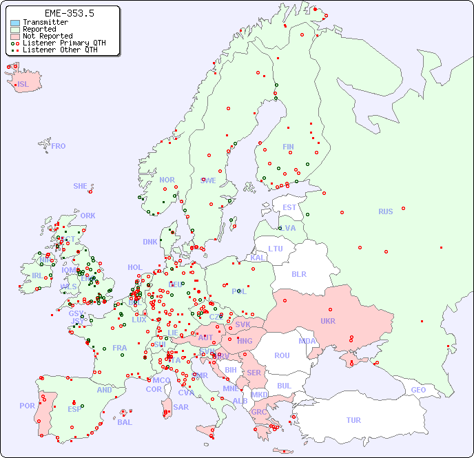 European Reception Map for EME-353.5