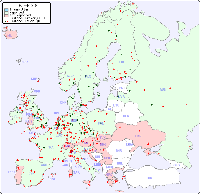 European Reception Map for EJ-400.5