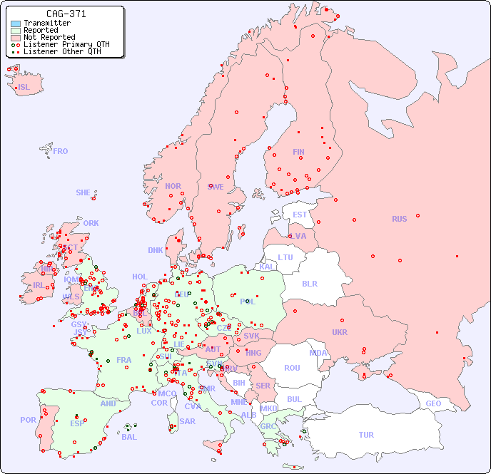 European Reception Map for CAG-371