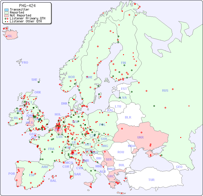 European Reception Map for PHG-424