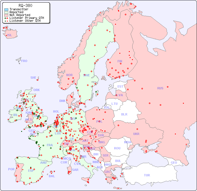 European Reception Map for RQ-380