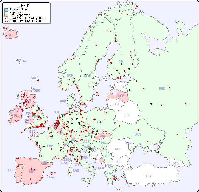 European Reception Map for BR-395