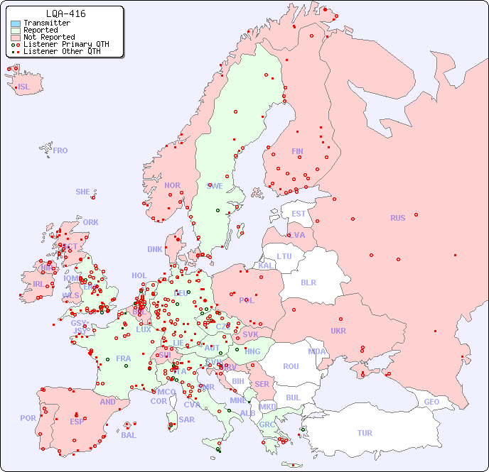 European Reception Map for LQA-416