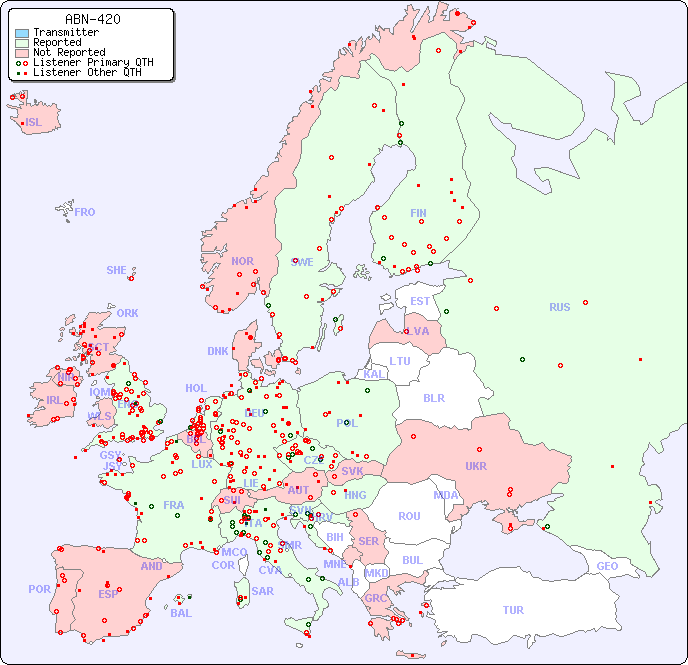 European Reception Map for ABN-420