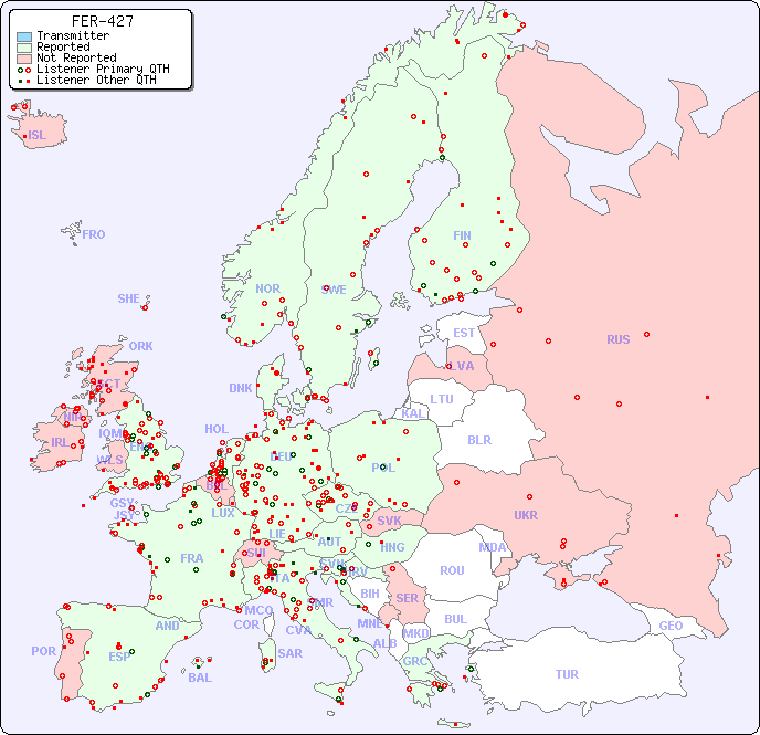 European Reception Map for FER-427