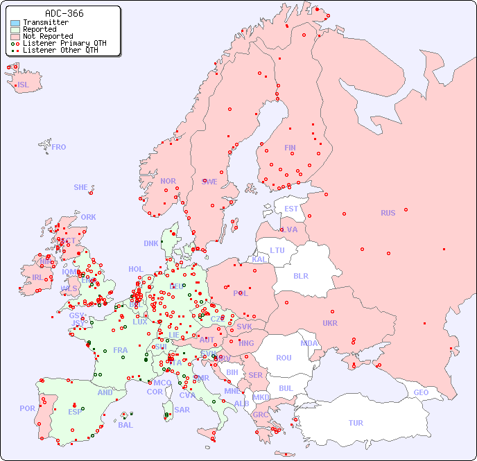 European Reception Map for ADC-366