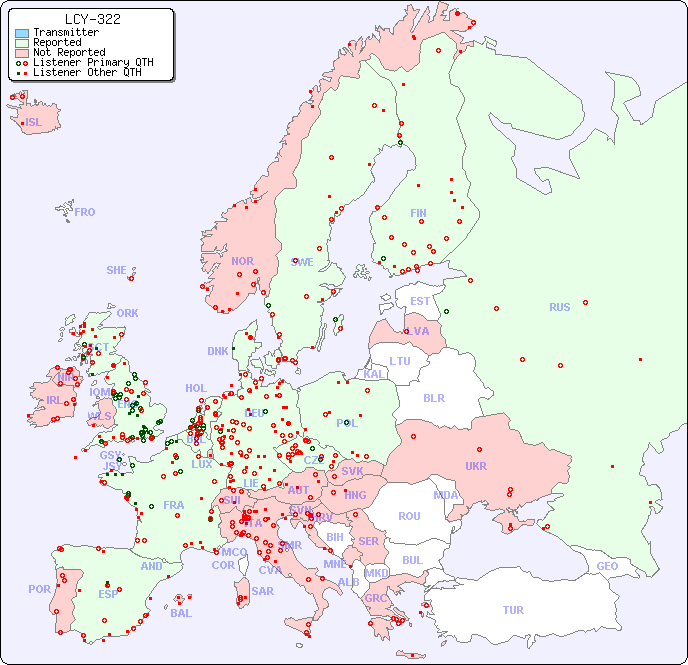 European Reception Map for LCY-322