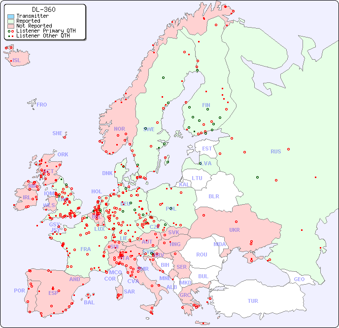 European Reception Map for DL-360