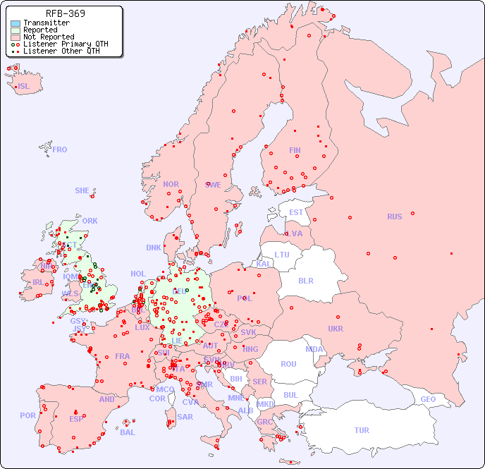 European Reception Map for RFB-369