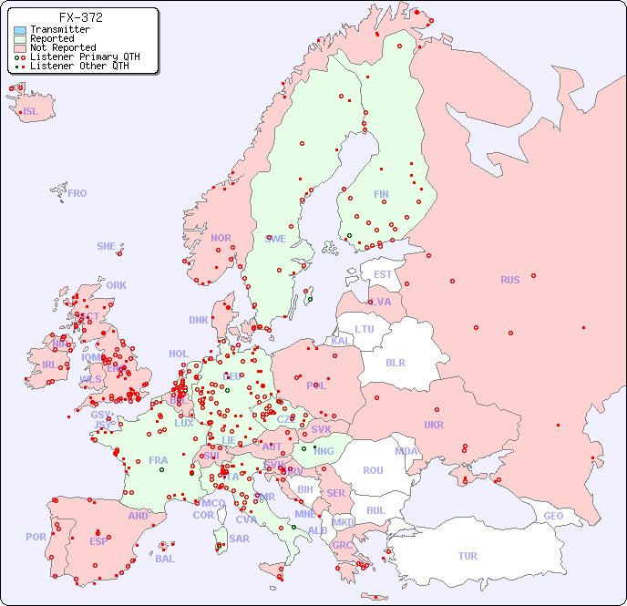 European Reception Map for FX-372