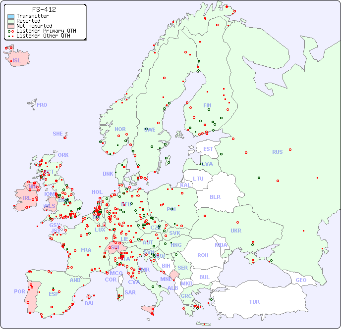 European Reception Map for FS-412