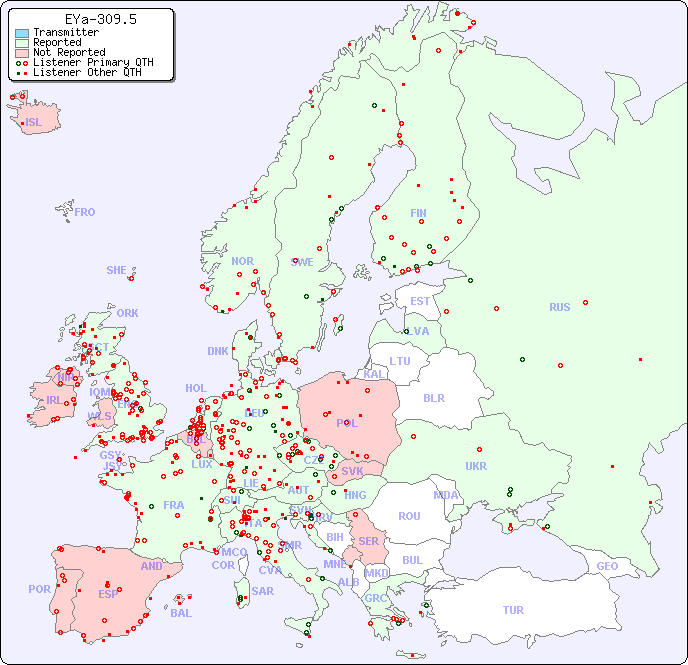 European Reception Map for EYa-309.5