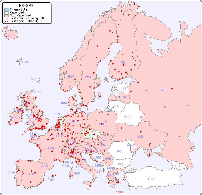 European Reception Map for RB-393