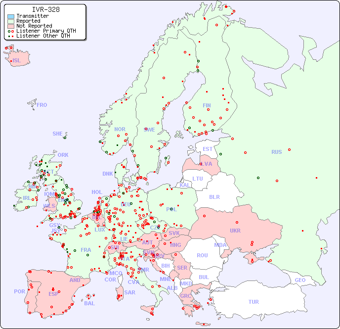 European Reception Map for IVR-328