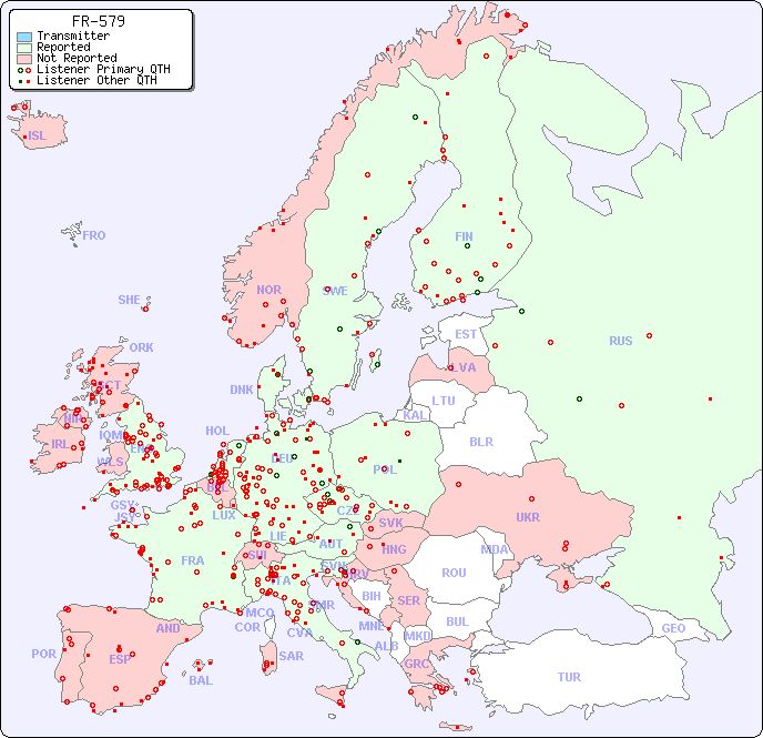 European Reception Map for FR-579