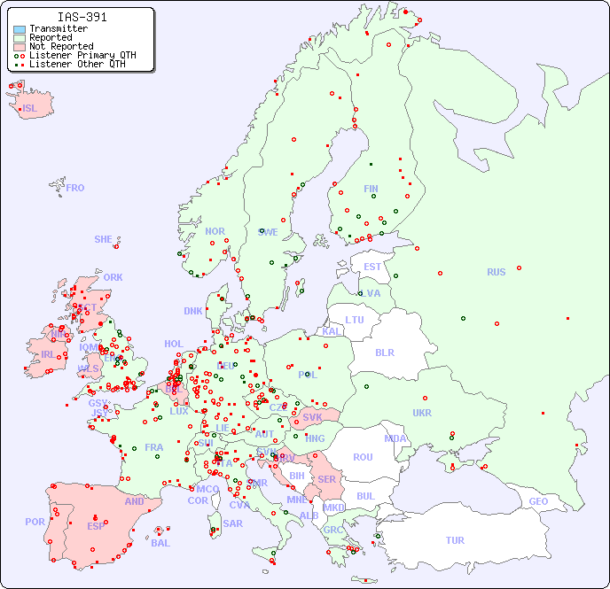 European Reception Map for IAS-391