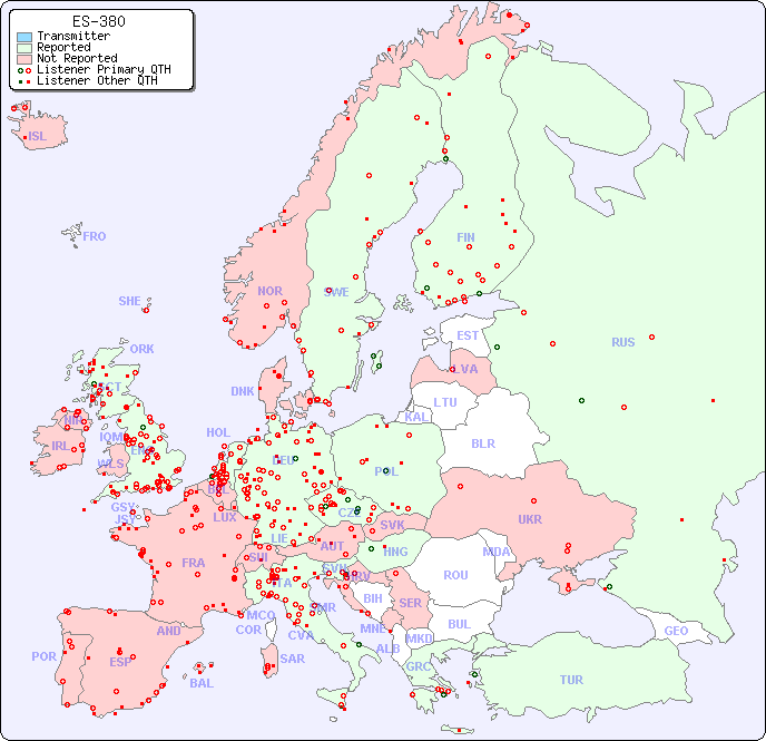 European Reception Map for ES-380
