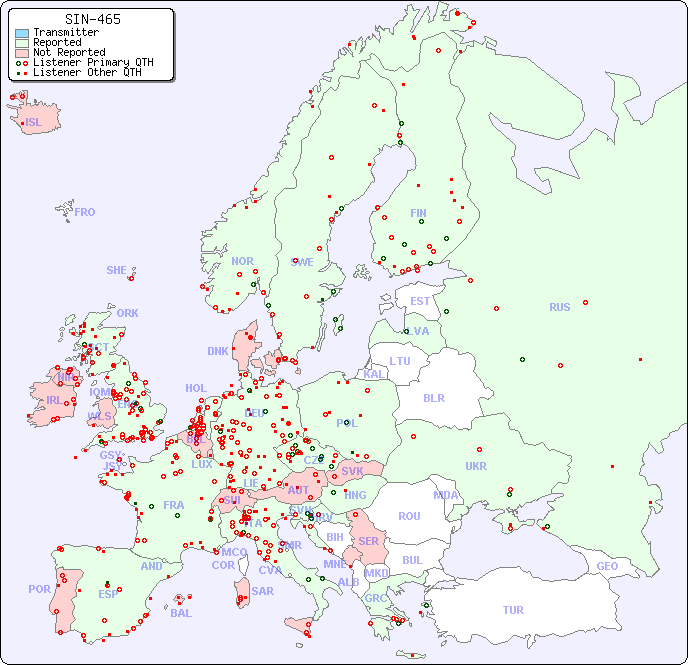 European Reception Map for SIN-465