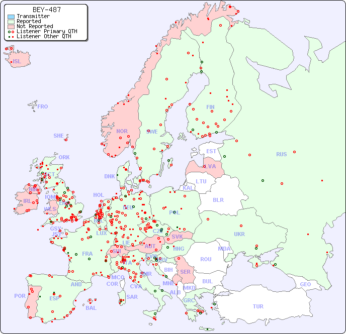 European Reception Map for BEY-487