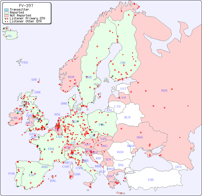 European Reception Map for FV-397