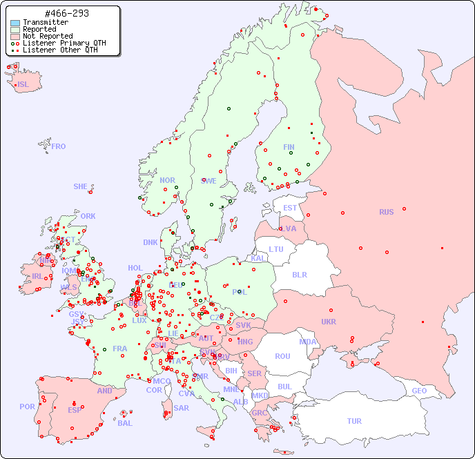 European Reception Map for #466-293