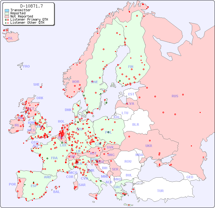 European Reception Map for D-10871.7