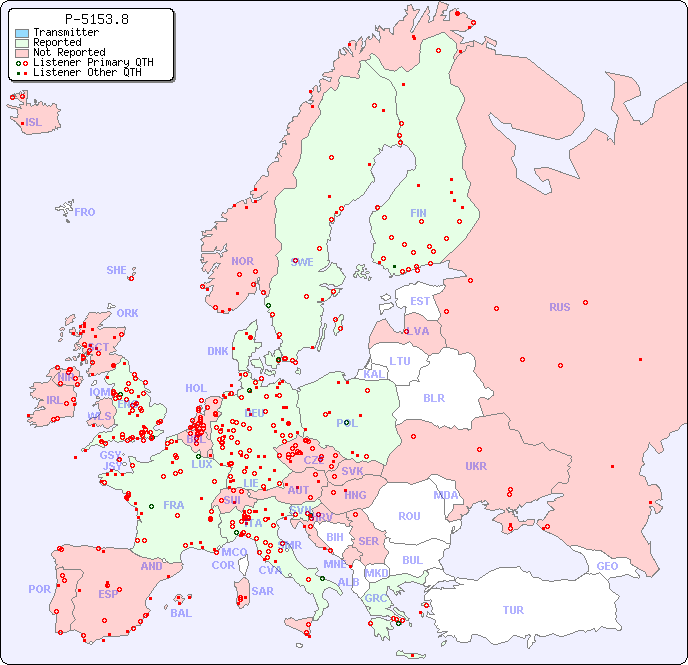 European Reception Map for P-5153.8