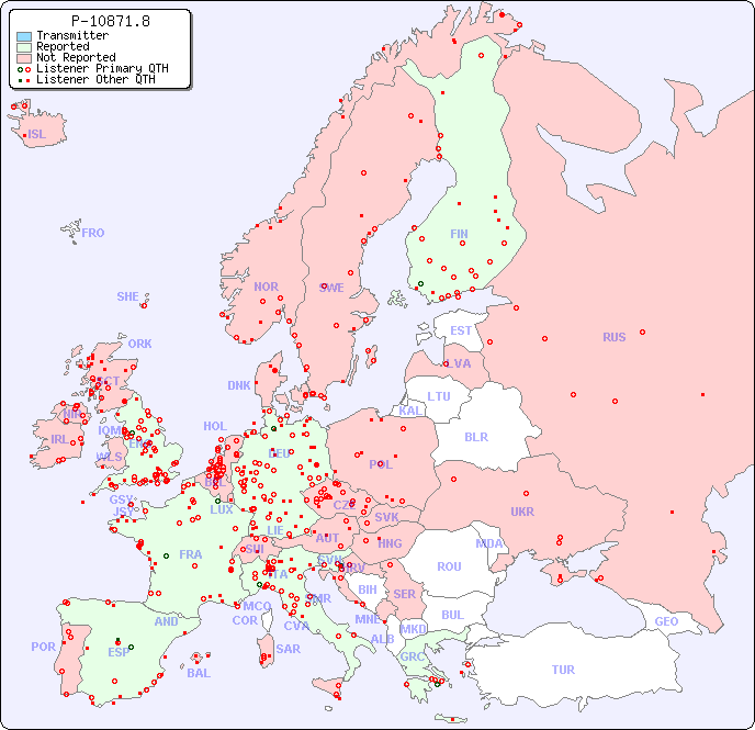 European Reception Map for P-10871.8
