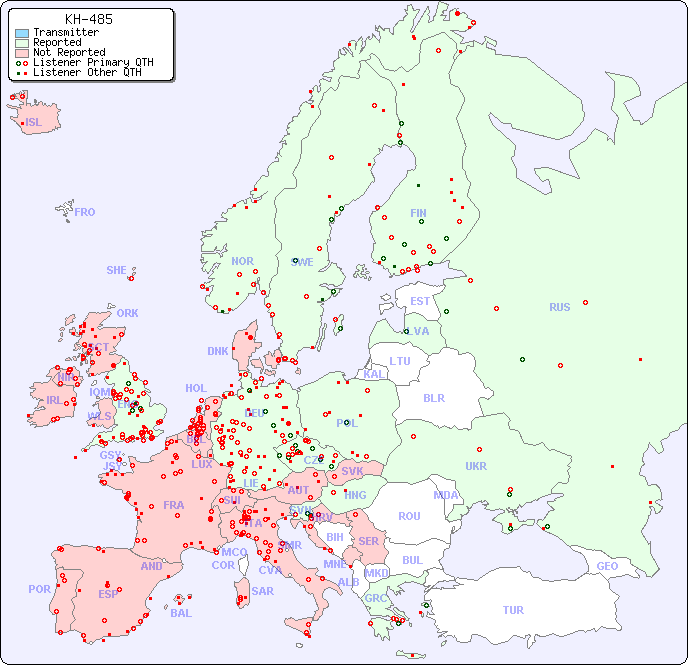 European Reception Map for KH-485