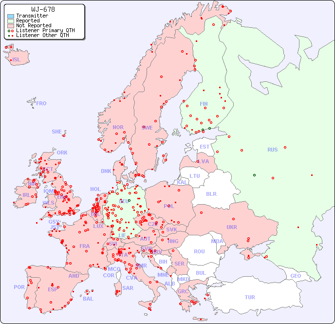 European Reception Map for WJ-678