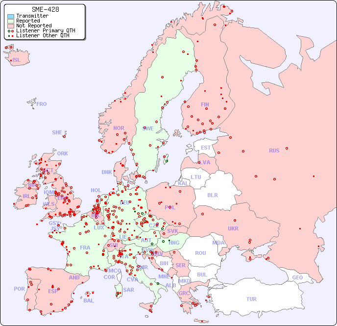 European Reception Map for SME-428