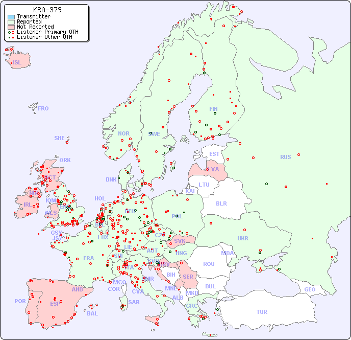 European Reception Map for KRA-379