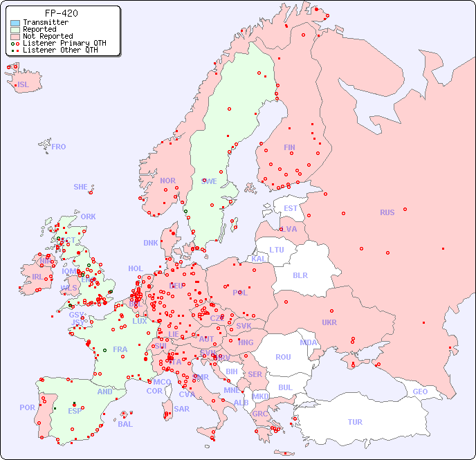 European Reception Map for FP-420