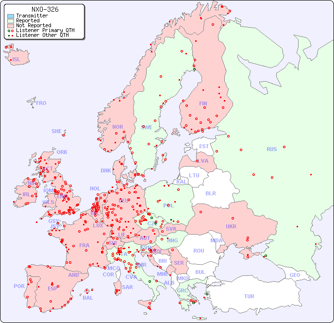 European Reception Map for NXO-326
