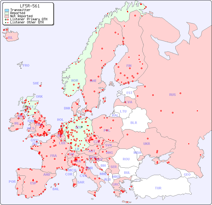 European Reception Map for LF5R-561