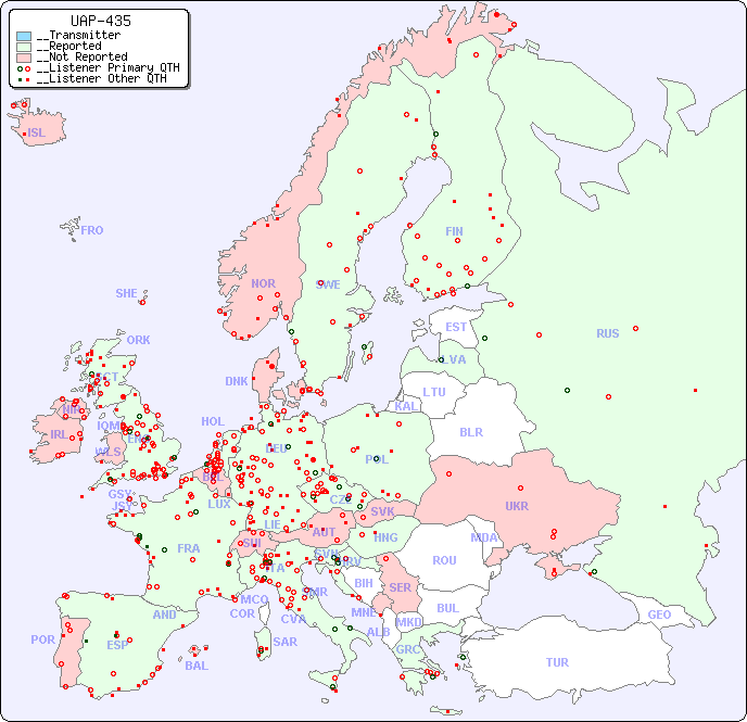 __European Reception Map for UAP-435