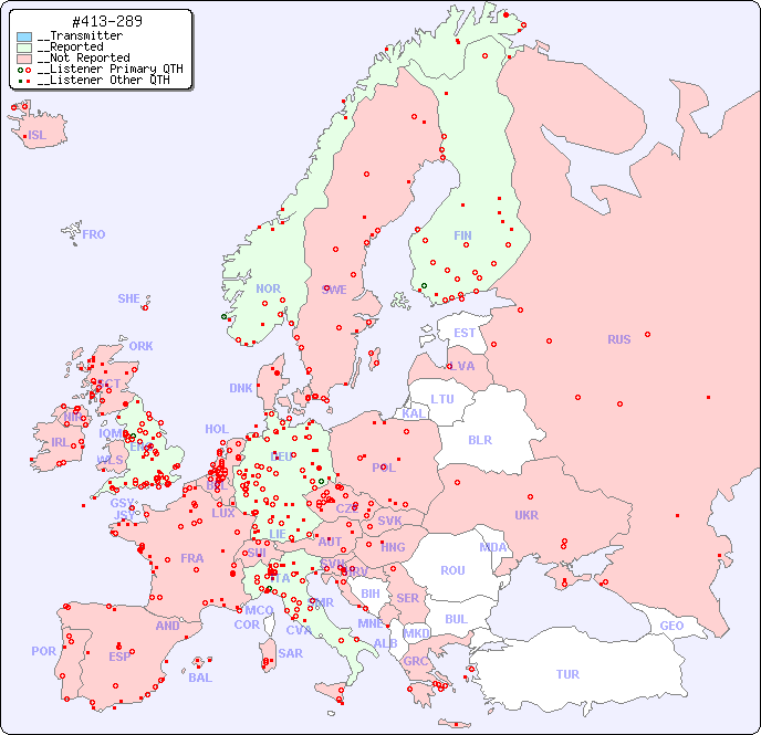 __European Reception Map for #413-289