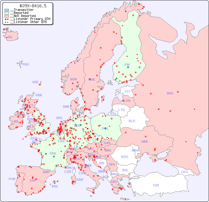 __European Reception Map for $09X-8416.5