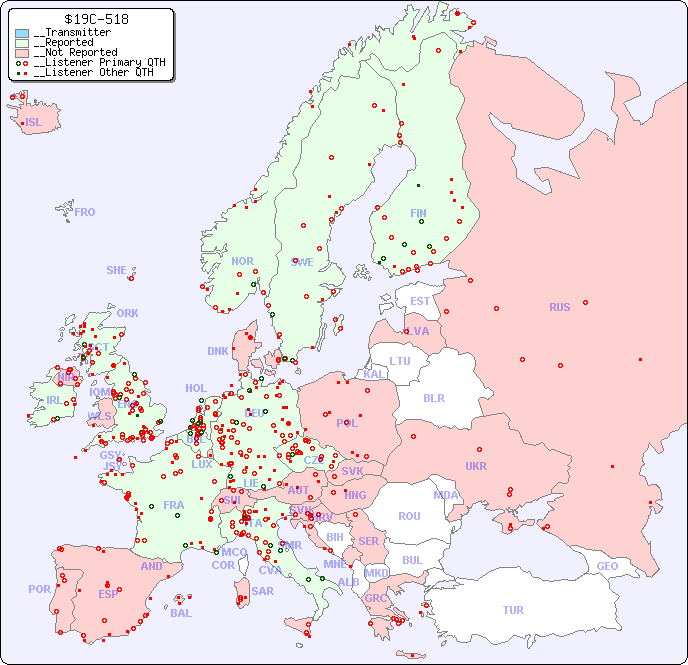 __European Reception Map for $19C-518