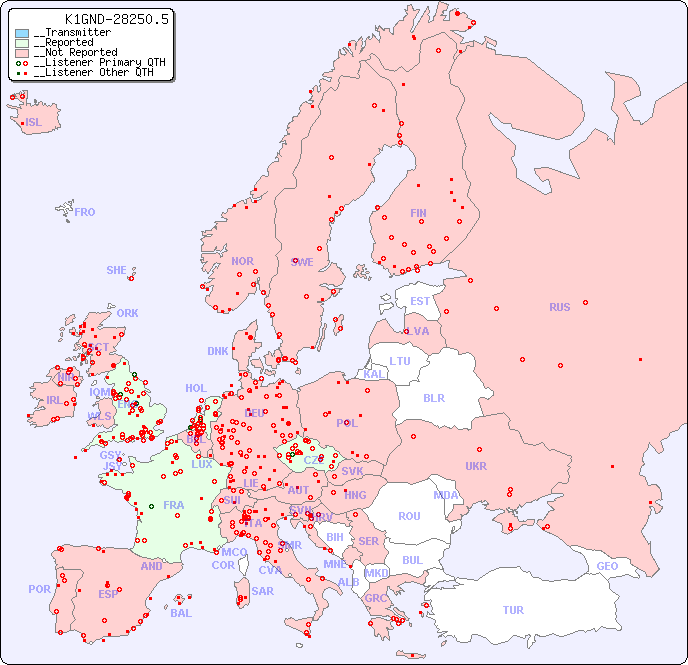 __European Reception Map for K1GND-28250.5