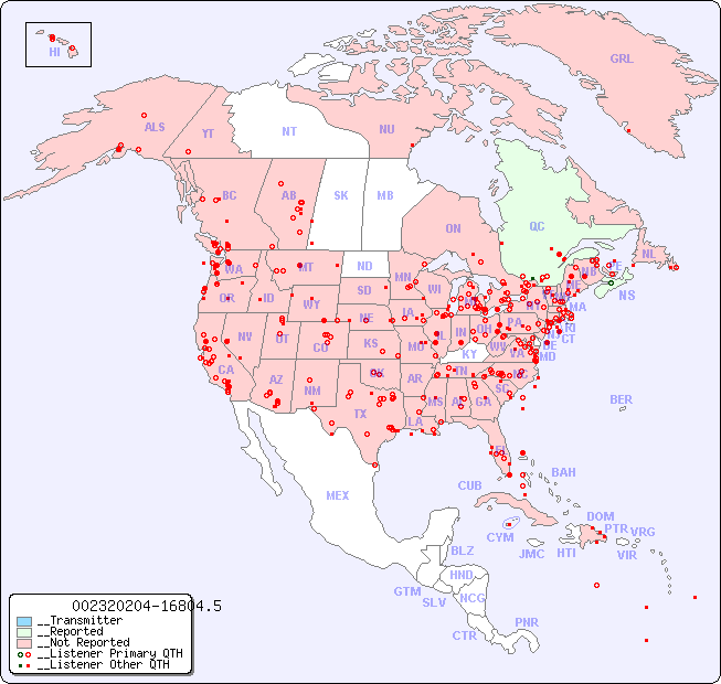 __North American Reception Map for 002320204-16804.5